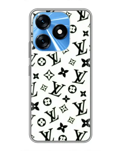 Чехол для TECNO Spark 10 с картинкой «Монохромный хаос LV» Чехол для TECNO Spark 10 с картинкой «Монохромный хаос LV»