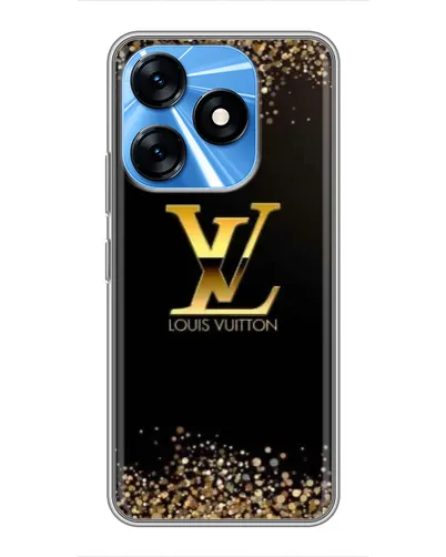 Чехол для TECNO Spark 10 с картинкой «LV — золотые искры» Чехол для TECNO Spark 10 с картинкой «LV — золотые искры»