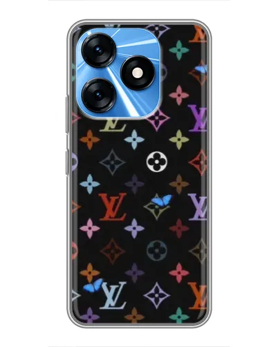Чехол для TECNO Spark 10 с картинкой «Цветная монограмма LV» Чехол для TECNO Spark 10 с картинкой «Цветная монограмма LV»