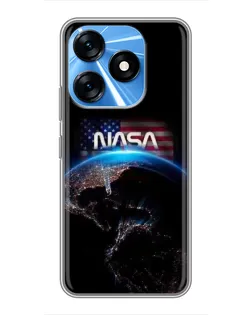 Чехол для TECNO Spark 10 с картинкой «Земля из космоса NASA»