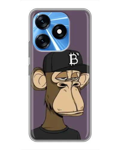 Чехол для TECNO Spark 10 с картинкой «Bored Ape в кепке» Чехол для TECNO Spark 10 с картинкой «Bored Ape в кепке»