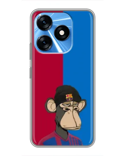 Чехол для TECNO Spark 10 с картинкой «Bored Ape — фанат Барсы» Чехол для TECNO Spark 10 с картинкой «Bored Ape — фанат Барсы»
