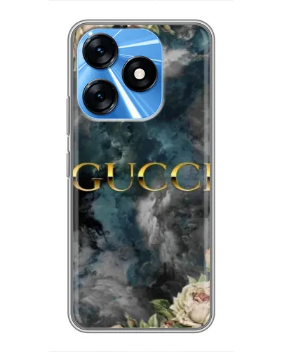 Чехол для TECNO Spark 10 с картинкой «Абстрактные цветы Gucci» Чехол для TECNO Spark 10 с картинкой «Абстрактные цветы Gucci»