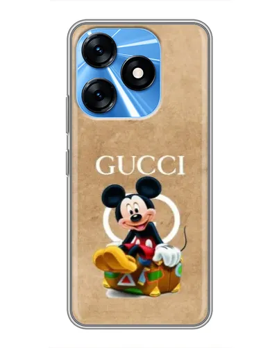 Чехол для TECNO Spark 10 с картинкой «Микки Маус Gucci — крафт» Чехол для TECNO Spark 10 с картинкой «Микки Маус Gucci — крафт»
