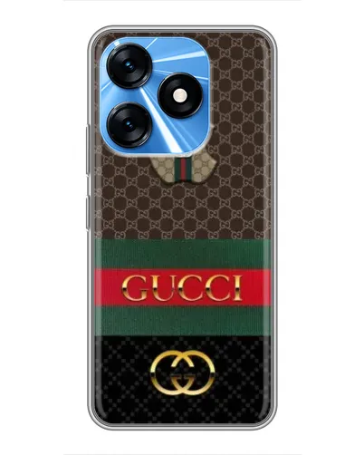 Чехол для TECNO Spark 10 с картинкой «Gucci — брендированный десерт» Чехол для TECNO Spark 10 с картинкой «Gucci — брендированный десерт»