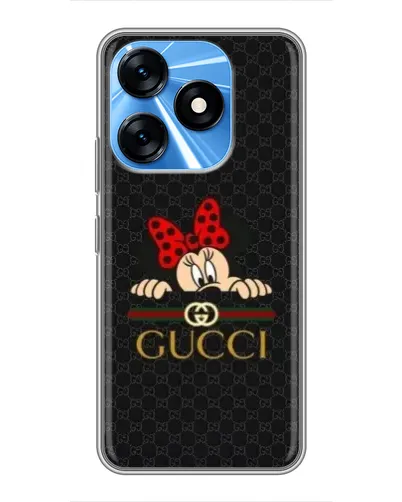 Чехол для TECNO Spark 10 с картинкой «Минни Маус Gucci — черный» Чехол для TECNO Spark 10 с картинкой «Минни Маус Gucci — черный»