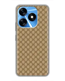 Чохол для TECNO Spark 10 з картинкою «Gucci — класичний беж»