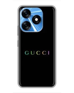 Чохол для TECNO Spark 10 з картинкою «Gucci — неоновий мінімалізм»