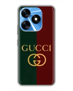 Чохол для TECNO Spark 10 з картинкою «Gucci — темно-зелений градієнт»