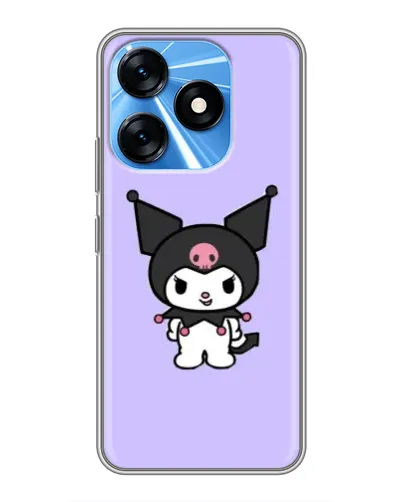 Чехол для TECNO Spark 10 с картинкой «Kuromi — нежный фиолетовый»