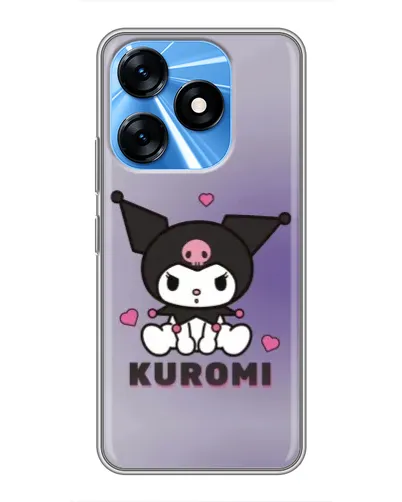 Чехол для TECNO Spark 10 с картинкой «Kuromi — фиолетовый арт»