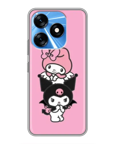 Чехол для TECNO Spark 10 с картинкой «My Melody и Kuromi»