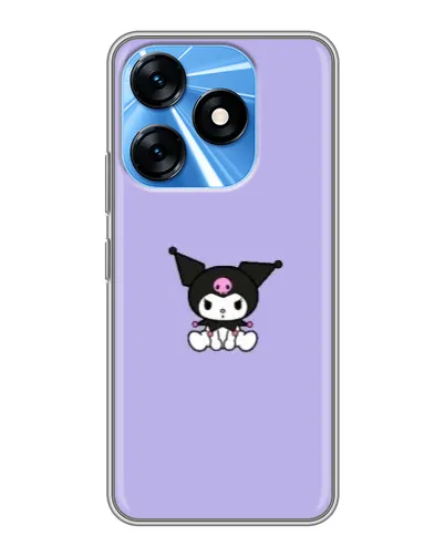 Чехол для TECNO Spark 10 с картинкой «Kuromi — фиолетовый минимализм»