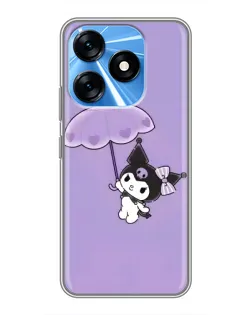Чехол для TECNO Spark 10 с картинкой «Kuromi с зонтиком»