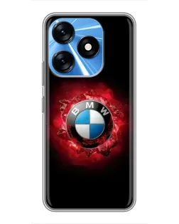 Чехол для TECNO Spark 10 с картинкой «Логотип BMW — вспышка»
