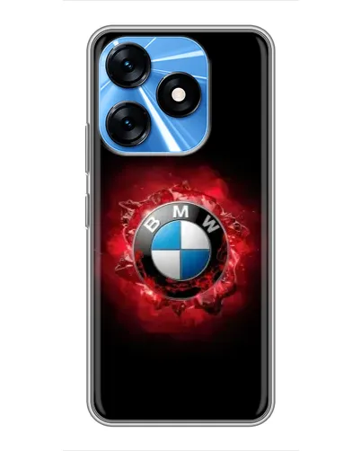 Чехол для TECNO Spark 10 с картинкой «Логотип BMW — вспышка»