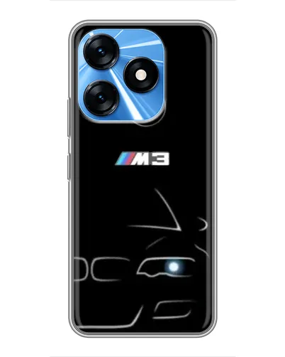 Чехол для TECNO Spark 10 с картинкой «Минималистичный принт BMW M3»