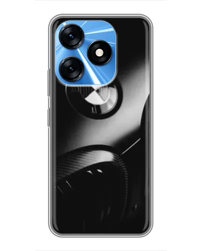 Чехол для TECNO Spark 10 с картинкой «Эмблема BMW — макро»