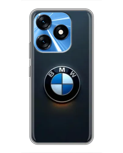 Чехол для TECNO Spark 10 с картинкой «Логотип BMW — минимализм»