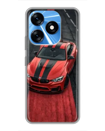 Чехол для TECNO Spark 10 с картинкой «BMW на красной дорожке»
