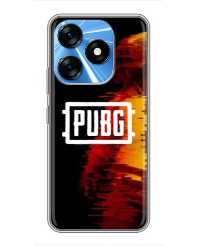 Чехол для TECNO Spark 10 с картинкой «Яркий логотип PUBG»
