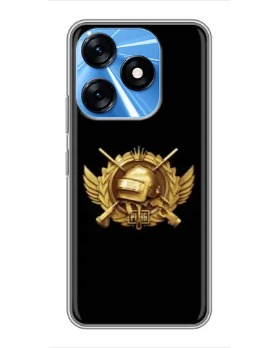 Чехол для TECNO Spark 10 с картинкой «PUBG — оранжевый градиент»