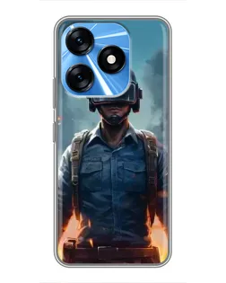 Чехол для TECNO Spark 10 с картинкой «PUBG — реалистичный герой» Чехол для TECNO Spark 10 с картинкой «PUBG — реалистичный герой»