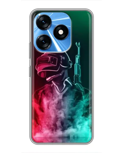 Чехол для TECNO Spark 10 с картинкой «PUBG — огненный воин»