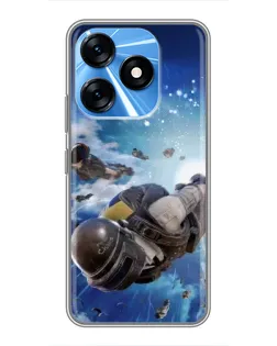 Чехол для TECNO Spark 10 с картинкой «Десант PUBG — прыжок» Чехол для TECNO Spark 10 с картинкой «Десант PUBG — прыжок»
