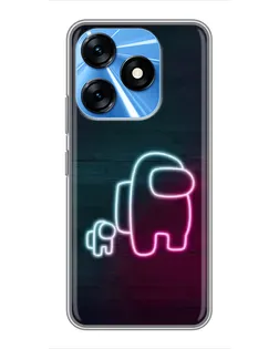 Чехол для TECNO Spark 10 с картинкой «Among Us неон-арт» Чехол для TECNO Spark 10 с картинкой «Among Us неон-арт»