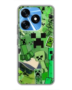 Чохол для TECNO Spark 10 з картинкою «Кріпери Minecraft»