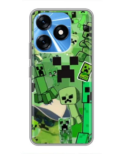 Чохол для TECNO Spark 10 з картинкою «Кріпери Minecraft»