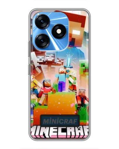 Чохол для TECNO Spark 10 з картинкою «Minecraft герої гри»