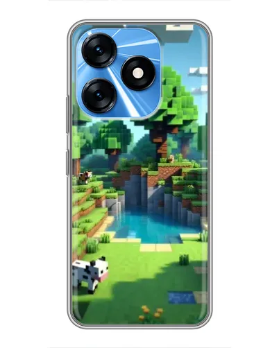 Чохол для TECNO Spark 10 з картинкою «Minecraft літній день»