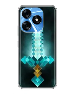 Чохол для TECNO Spark 10 з картинкою «Алмазний меч неон»