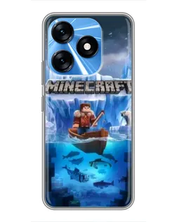 Чохол для TECNO Spark 10 з картинкою «Minecraft льодянийсвіт»