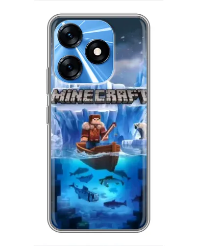 Чохол для TECNO Spark 10 з картинкою «Minecraft льодянийсвіт»