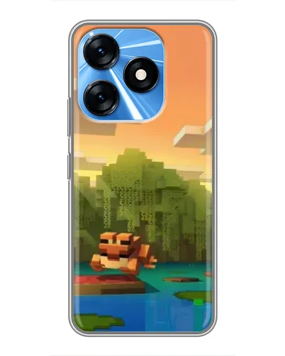 Чохол для TECNO Spark 10 з картинкою «Майнкрафт захід сонця»