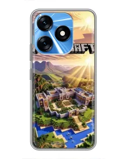 Чохол для TECNO Spark 10 з картинкою «Minecraft панорама»