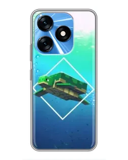 Чохол для TECNO Spark 10 з картинкою «Черепаха Minecraft»