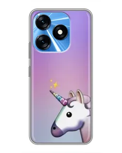 Чехол для TECNO Spark 10 с картинкой «Единорог градиент»