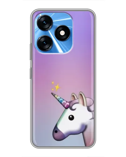 Чехол для TECNO Spark 10 с картинкой «Единорог градиент»