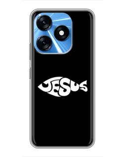 Чехол для TECNO Spark 10 с картинкой «Рыба Jesus» Чехол для TECNO Spark 10 с картинкой «Рыба Jesus»
