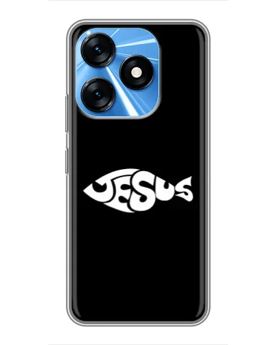 Чехол для TECNO Spark 10 с картинкой «Рыба Jesus» Чехол для TECNO Spark 10 с картинкой «Рыба Jesus»