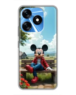 Чехол для TECNO Spark 10 с картинкой «Микки на скамейке» Чехол для TECNO Spark 10 с картинкой «Микки на скамейке»