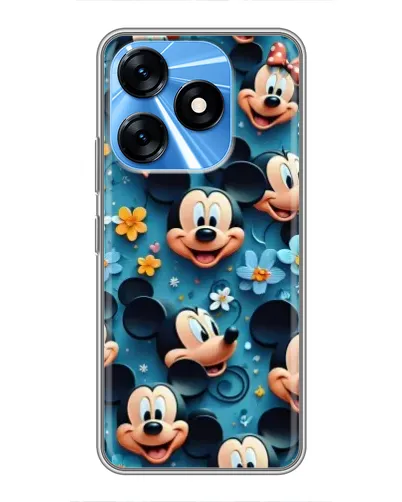 Чехол для TECNO Spark 10 с картинкой «Паттерн Микки и Минни»