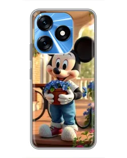 Чехол для TECNO Spark 10 с картинкой «Микки садовод» Чехол для TECNO Spark 10 с картинкой «Микки садовод»