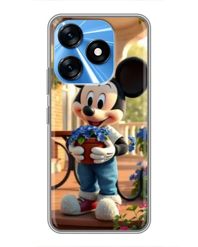 Чехол для TECNO Spark 10 с картинкой «Микки садовод»