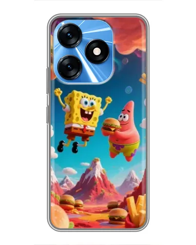 Чехол для TECNO Spark 10 с картинкой «Космический фастфуд»