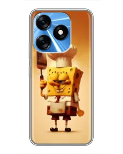Чехол для TECNO Spark 10 с картинкой «Губка Боб повар» Чехол для TECNO Spark 10 с картинкой «Губка Боб повар»